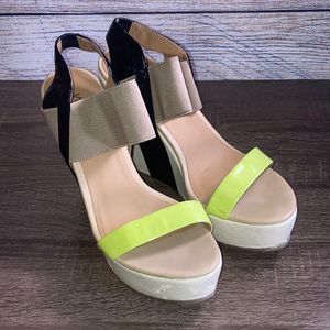 Matisse Women's Sz 8 Multi-Color Platform Wedge Sandals